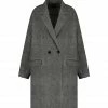 Meilleure vente ???? ISABEL MARANT Manteau Efegozi Laine Noir Écru ????