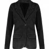 Coupon 🥰 MAJESTIC FILATURES Veste Blazer Coton Noir 🔔