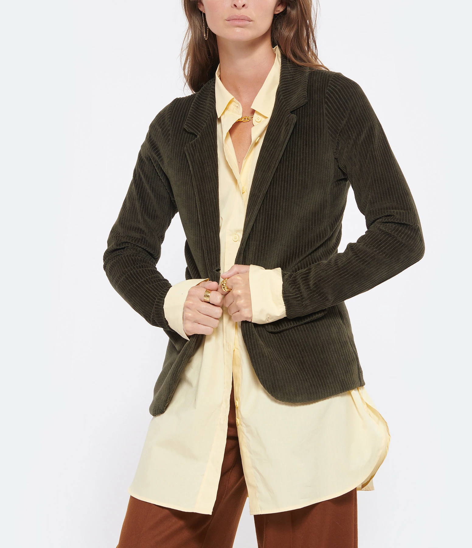 Offres ???? MAJESTIC FILATURES Veste Blazer Coton Pine Green ✔️ 3 Offres ???? MAJESTIC FILATURES Veste Blazer Coton Pine Green ✔️ – Image 3