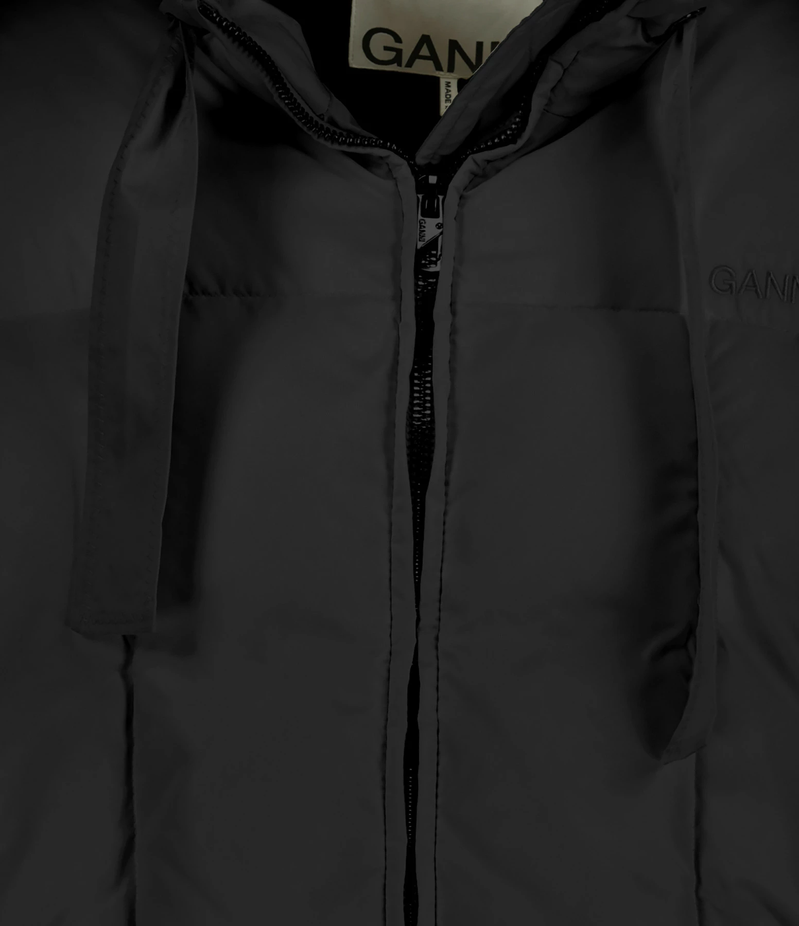 Bon marché ✨ GANNI Veste Sans Manches Oversize Recyclée Noir 😍 2 Bon marché ✨ GANNI Veste Sans Manches Oversize Recyclée Noir 😍 – Image 2