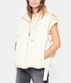 De gros 🤩 GANNI Veste Sans Manches Oversize Recyclée Buttercream ✨ -BOUTIQUE MARGAUX LONNBERG unnamed file 3408