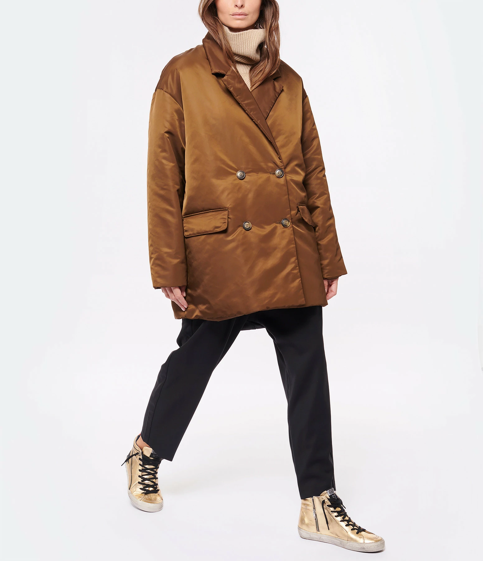 Sortie 🔔 LOULOU STUDIO Veste Matelassée Solan Chocolat ✔️ 4 Sortie 🔔 LOULOU STUDIO Veste Matelassée Solan Chocolat ✔️ – Image 4