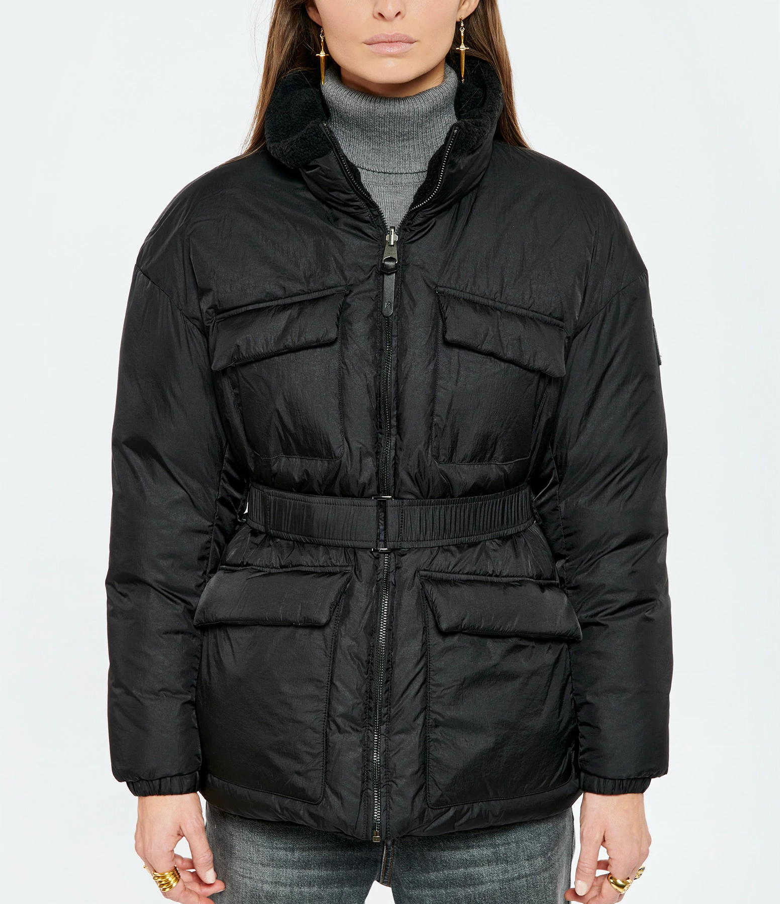 Meilleur prix ???? MACKAGE Blouson Celyn Noir ???? 2 Meilleur prix ???? MACKAGE Blouson Celyn Noir ???? – Image 2