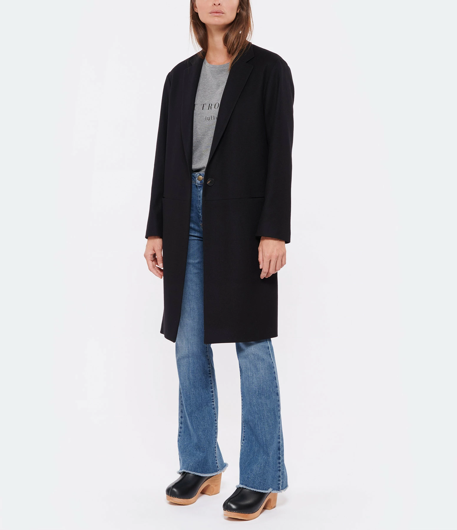 Remise 🤩 JEANNE VOULAND Manteau Eres Laine Cachemire Noir 😉 9 Remise 🤩 JEANNE VOULAND Manteau Eres Laine Cachemire Noir 😉 – Image 9