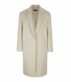 Budget ✔️ JEANNE VOULAND Manteau Eres Laine Ivoire 🛒