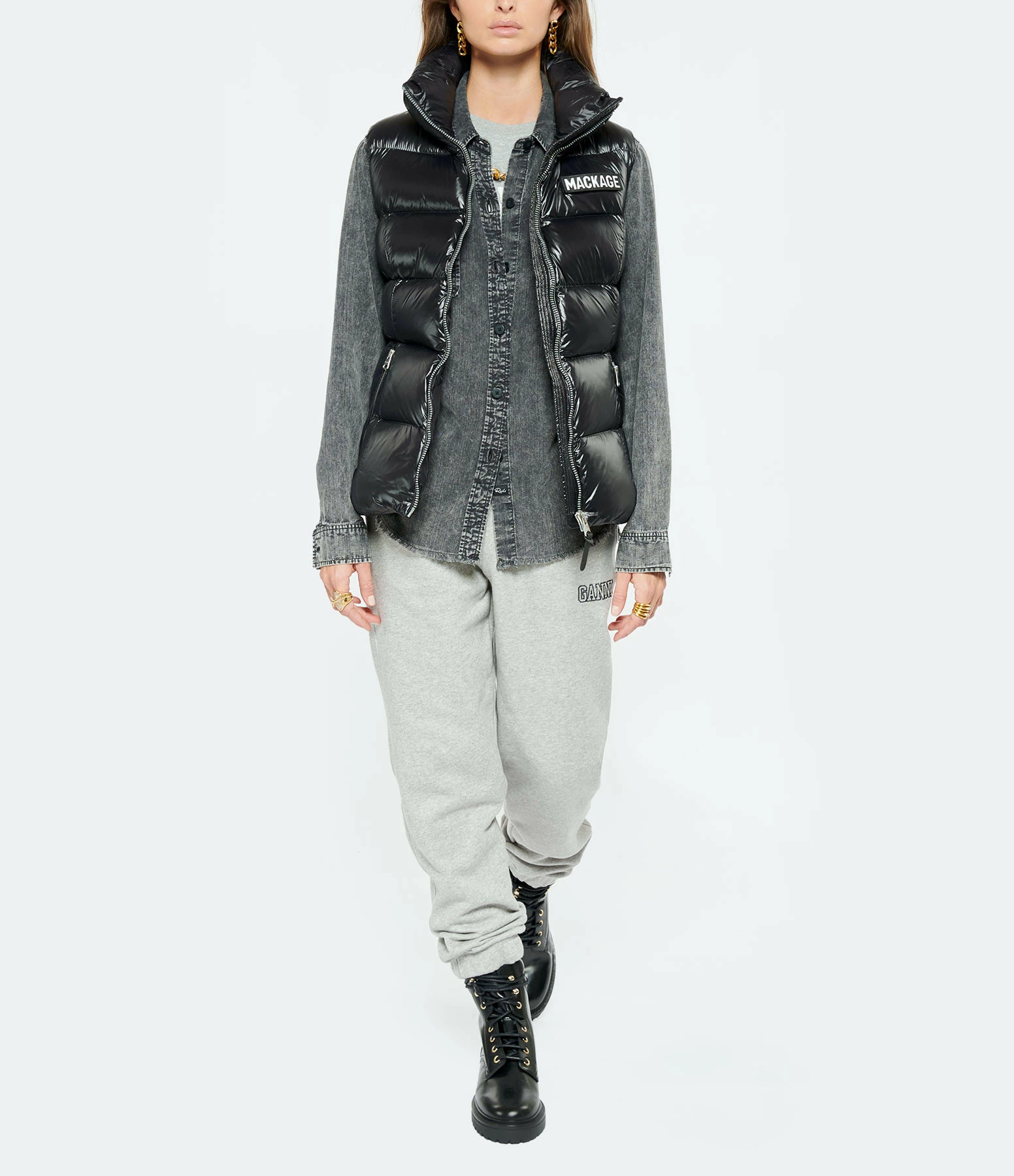 Promo ❤️ MACKAGE Doudoune Sans Manches Chaya Noir 🎁 7 Promo ❤️ MACKAGE Doudoune Sans Manches Chaya Noir 🎁 – Image 7