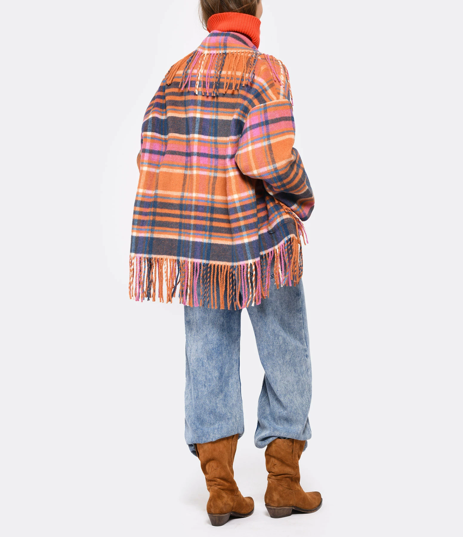 Nouveau ???? XIRENA Veste Austyn Carreaux Persimmon ???? 5 Nouveau ???? XIRENA Veste Austyn Carreaux Persimmon ???? – Image 5