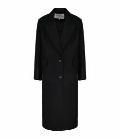 Le moins cher 👏 MARGAUX LONNBERG Manteau Berry Laine Noir ⭐