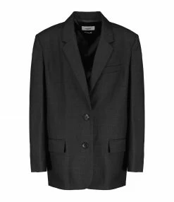 Sortie 🥰 ISABEL MARANT ÉTOILE Veste Blazer Onilind Laine Anthracite 🔥