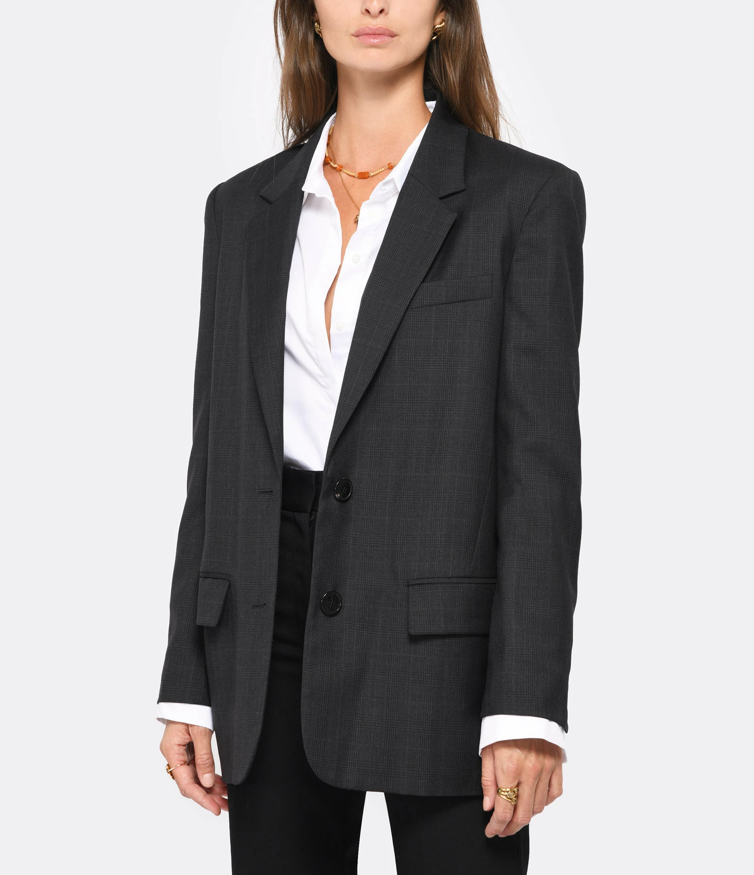 Sortie ???? ISABEL MARANT ÉTOILE Veste Blazer Onilind Laine Anthracite ???? 3 Sortie ???? ISABEL MARANT ÉTOILE Veste Blazer Onilind Laine Anthracite ???? – Image 3