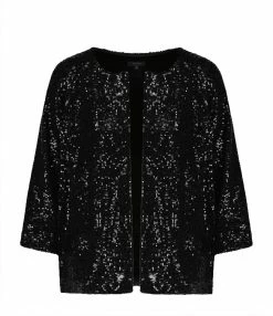 Le moins cher 🎉 JEANNE VOULAND Veste Jinzo Sequin Noir 🥰