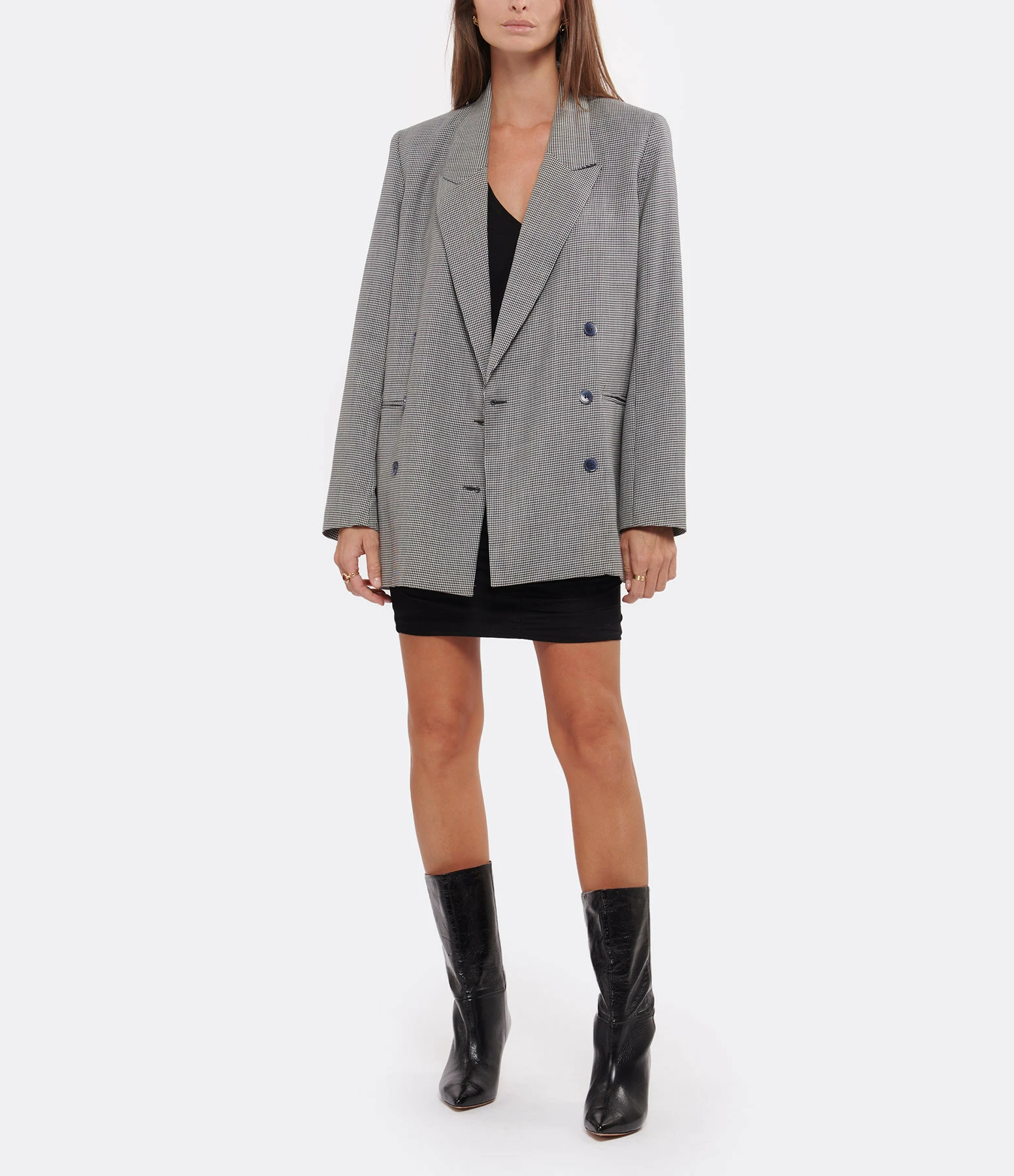 Acheter 💯 ROSEANNA Veste Blazer Kiss Laine Vierge Multi Noir 🌟 4 Acheter 💯 ROSEANNA Veste Blazer Kiss Laine Vierge Multi Noir 🌟 – Image 4