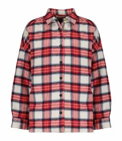 Remise 🛒 CHARLIE JOE Veste Mike Coton Tartan Rouge 😉