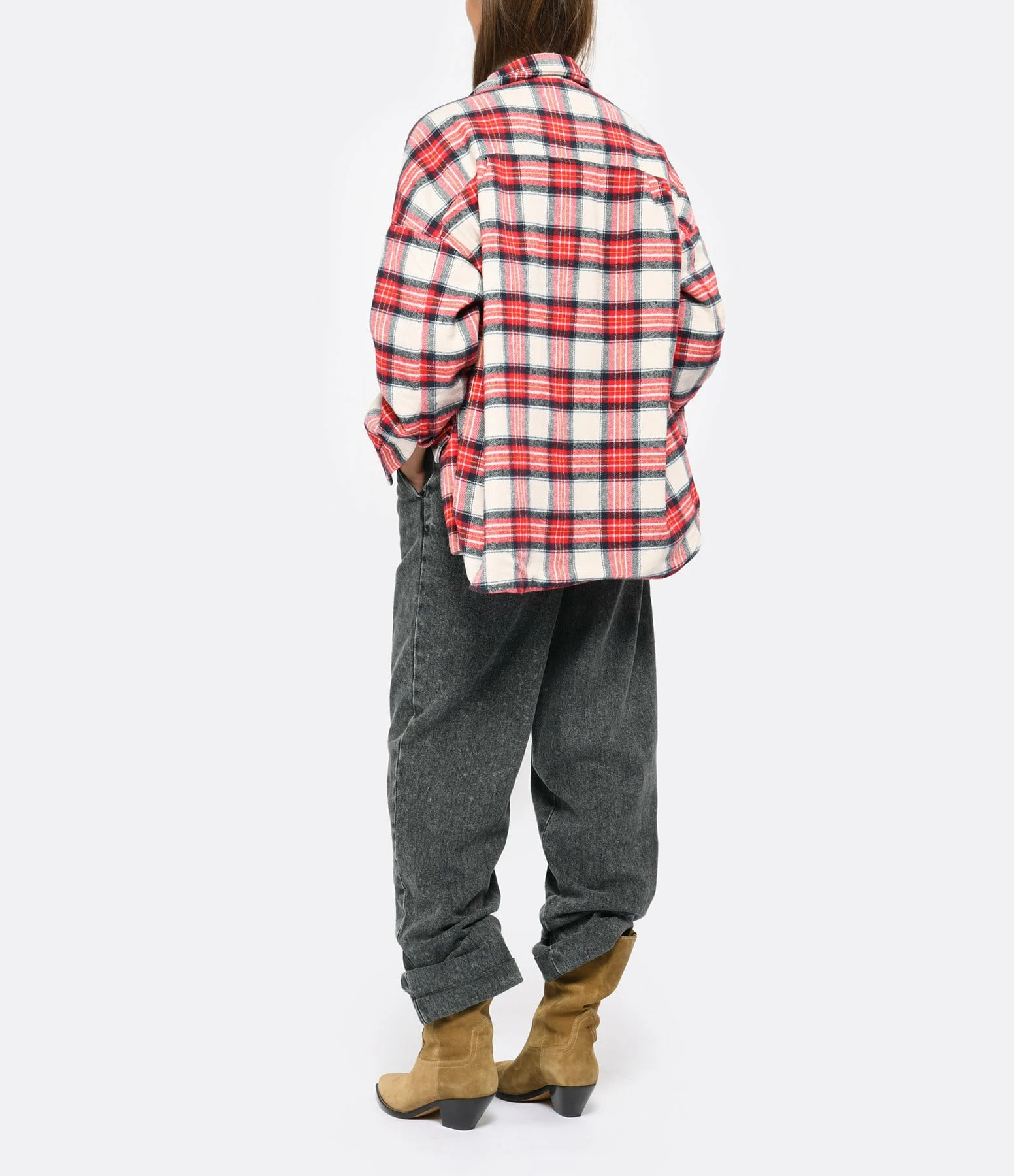 Remise ???? CHARLIE JOE Veste Mike Coton Tartan Rouge ???? 5 Remise ???? CHARLIE JOE Veste Mike Coton Tartan Rouge ???? – Image 5
