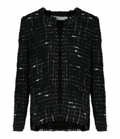 Offres 😍 IRO Veste Dariot Laine Noir Écru 🎉