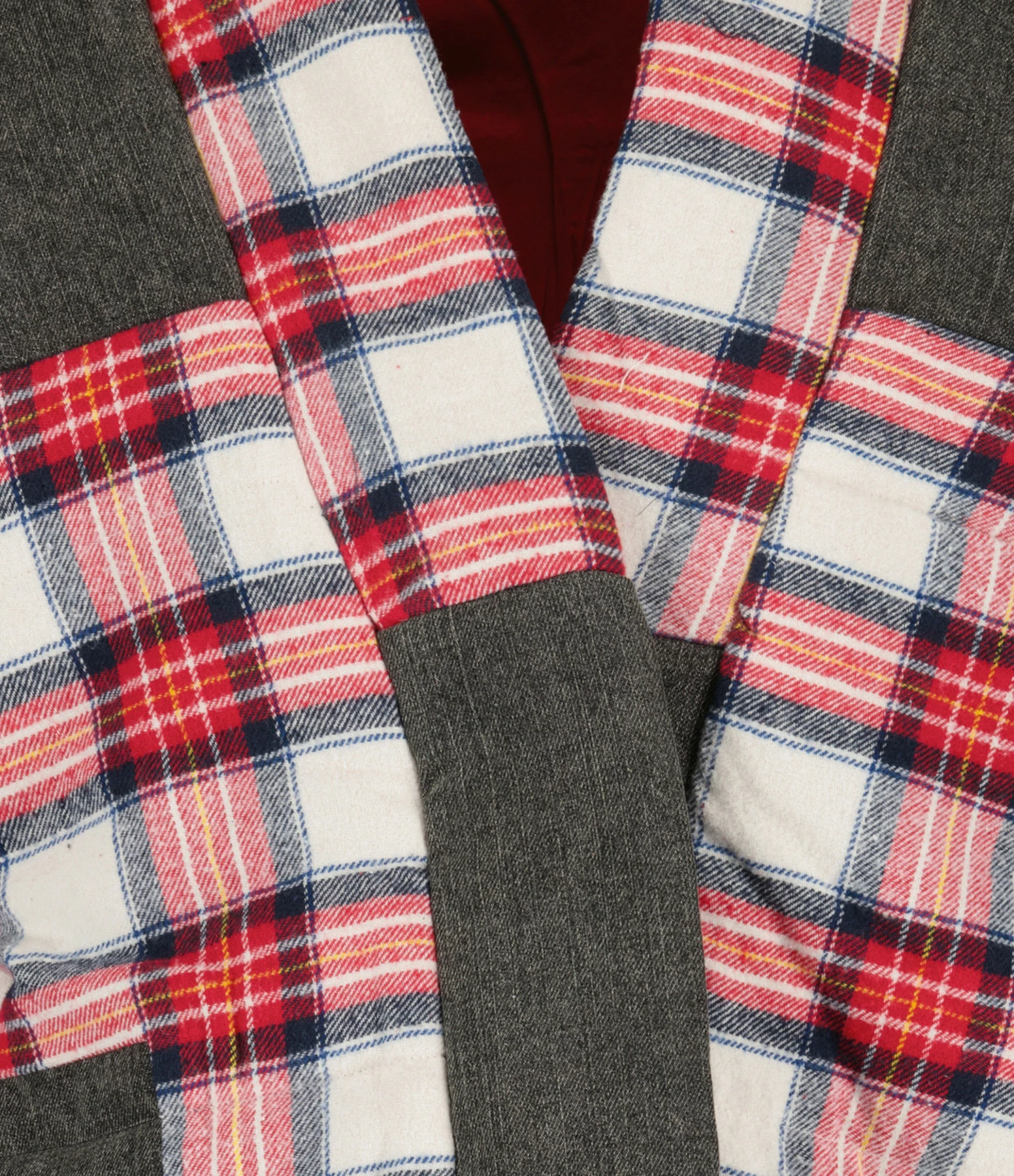 Promo ✨ CHARLIE JOE Veste Luck Coton Tartan Rouge ???? 2 Promo ✨ CHARLIE JOE Veste Luck Coton Tartan Rouge ???? – Image 2