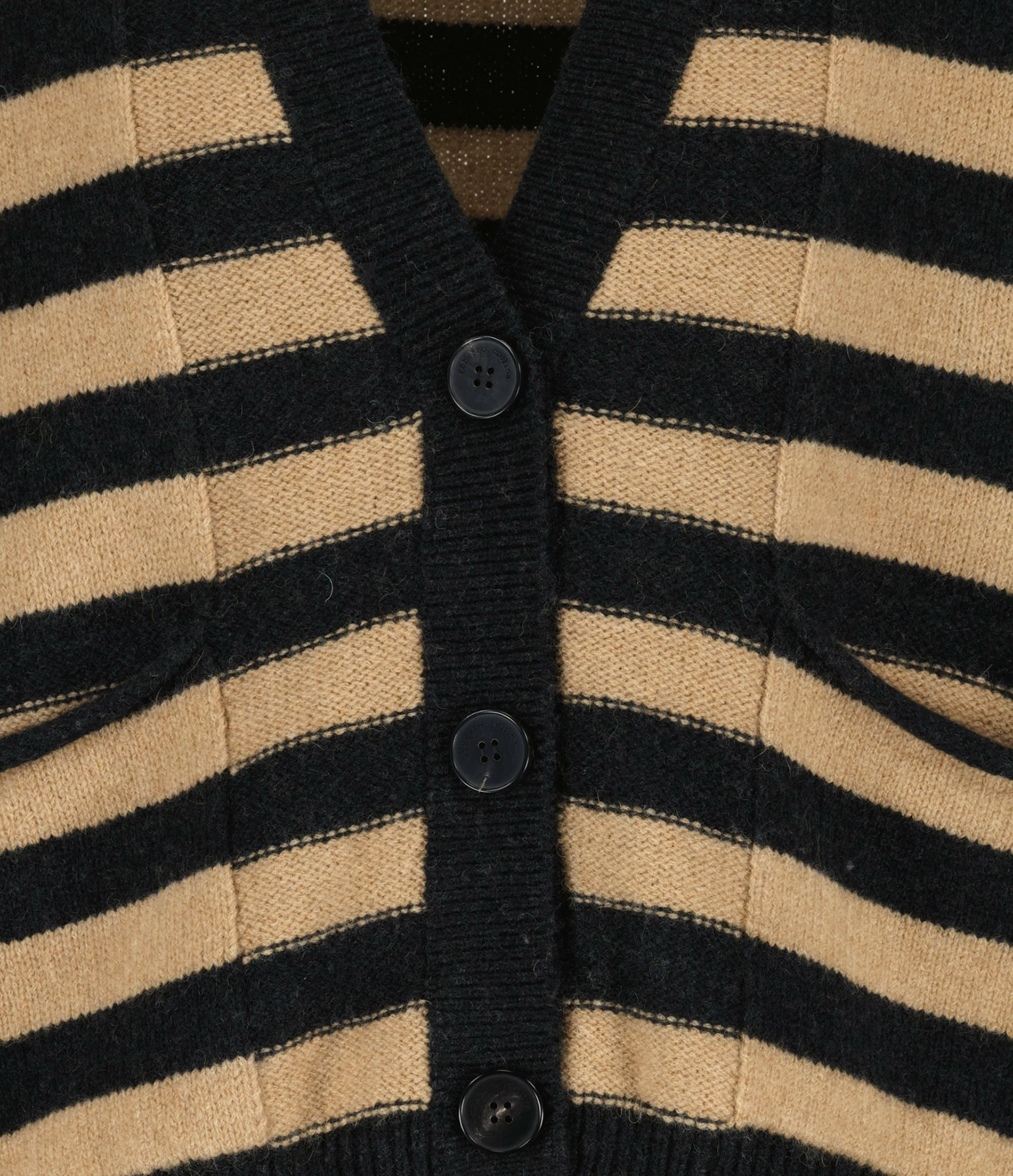 Tout neuf 👏 ROBERTO COLLINA Cardigan Rayures Noir Camel 😀 2 Tout neuf 👏 ROBERTO COLLINA Cardigan Rayures Noir Camel 😀 – Image 2