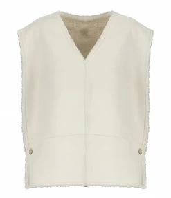 Le moins cher 🛒 CLOSED Pull Sans Manches Réversible Peau Lainée Crème ⭐