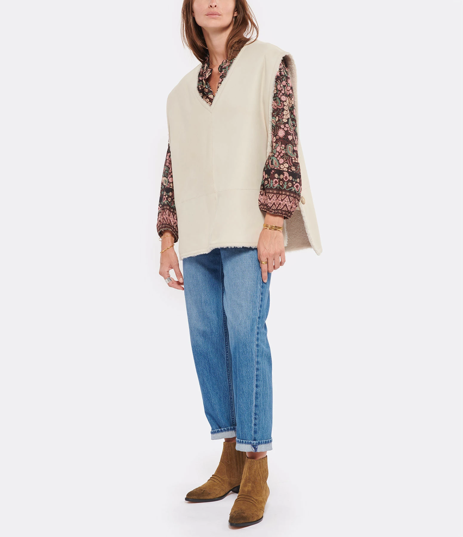 Le moins cher ???? CLOSED Pull Sans Manches Réversible Peau Lainée Crème ⭐ 6 Le moins cher ???? CLOSED Pull Sans Manches Réversible Peau Lainée Crème ⭐ – Image 6