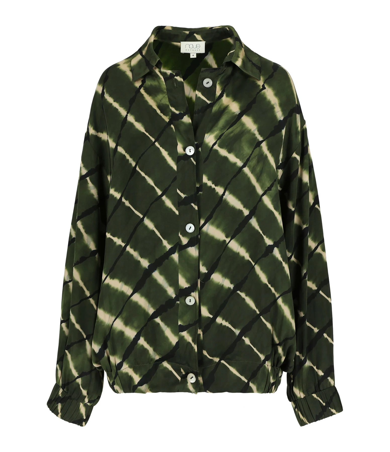 Remise 😀 NOUS Chemise Bomber Claire Vert 🎁 1 Remise 😀 NOUS Chemise Bomber Claire Vert 🎁