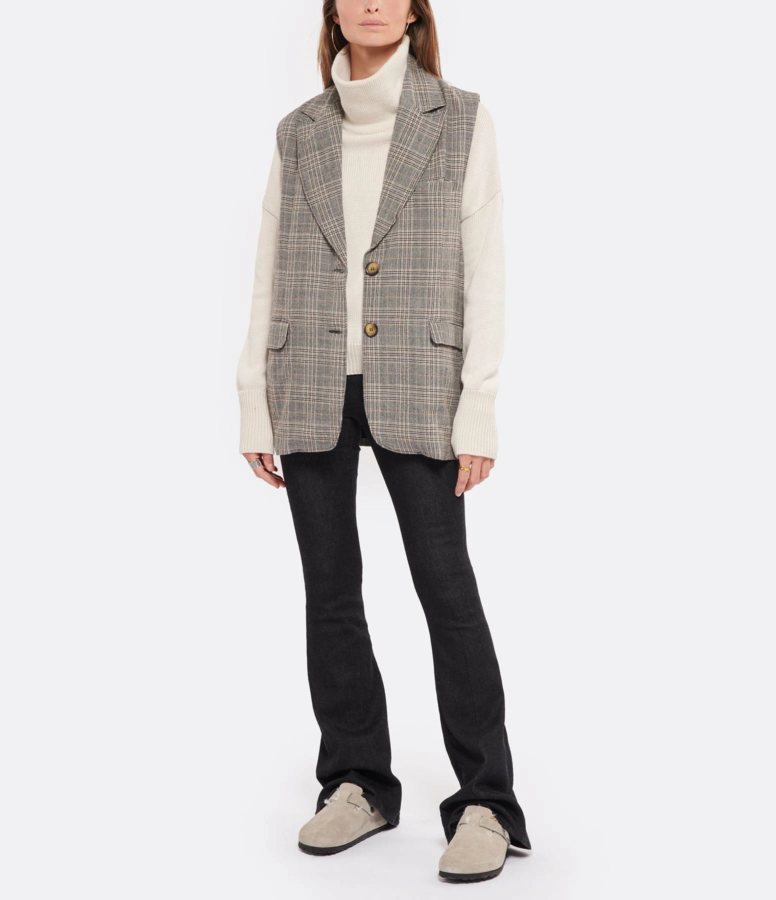 Grosses soldes ❤️ CHARLIE JOE Veste Jerry Laine Prince De Galles ???? 4 Grosses soldes ❤️ CHARLIE JOE Veste Jerry Laine Prince De Galles ???? – Image 4