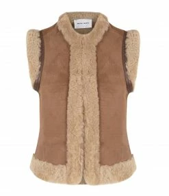 Nouveau 💯 ANTIK BATIK Gilet Dimera Mouton Marron 😀