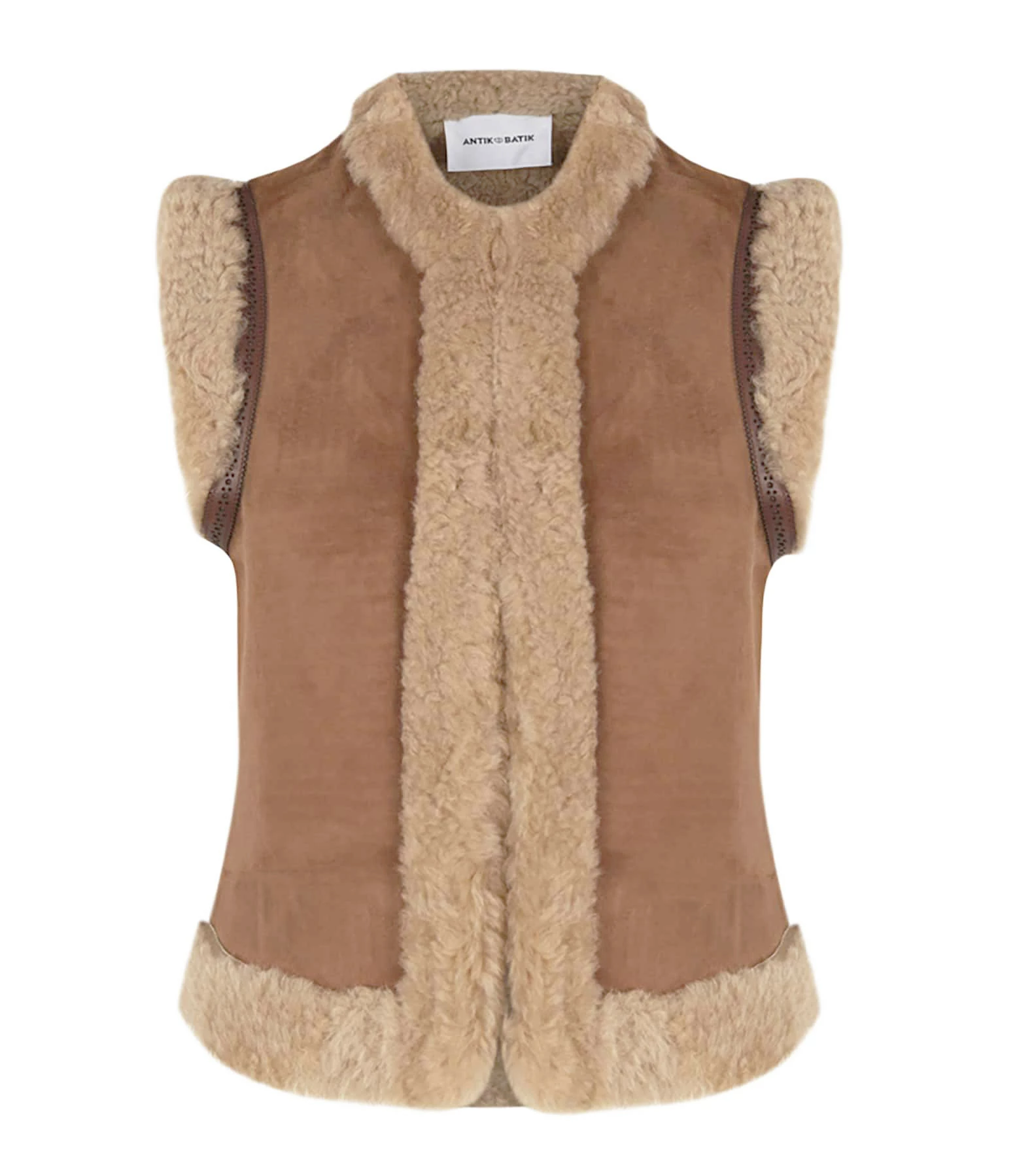 Nouveau ???? ANTIK BATIK Gilet Dimera Mouton Marron ???? 1 Nouveau ???? ANTIK BATIK Gilet Dimera Mouton Marron ????