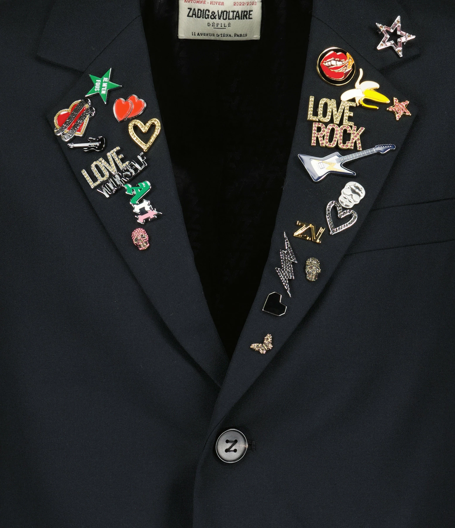 Remise ???? ZADIG & VOLTAIRE Veste Blazer Vanille Noir ???? 2 Remise ???? ZADIG & VOLTAIRE Veste Blazer Vanille Noir ???? – Image 2
