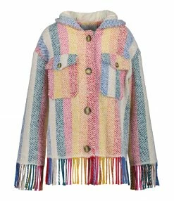 Le moins cher 😀 MIRA MIKATI Veste Capri Rayures Laine Multicolore 😀