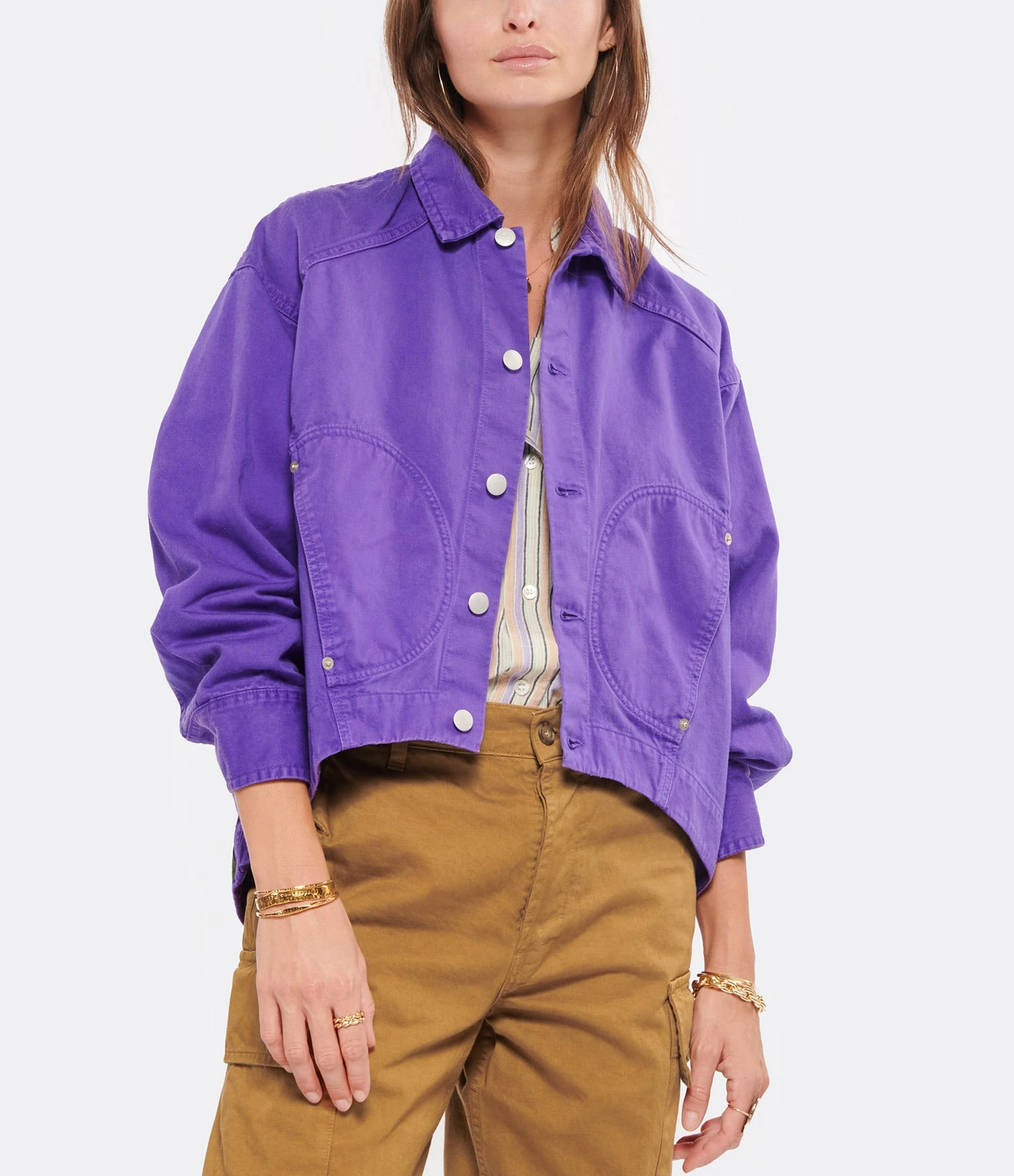 Top 10 👏 MARGAUX LONNBERG Veste Dylan Coton Violet ✨ 3 Top 10 👏 MARGAUX LONNBERG Veste Dylan Coton Violet ✨ – Image 3