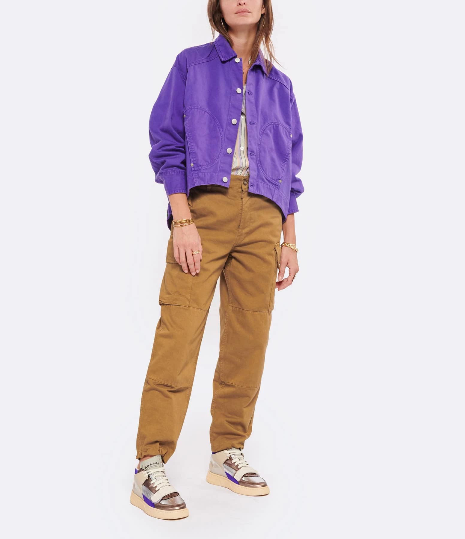 Top 10 👏 MARGAUX LONNBERG Veste Dylan Coton Violet ✨ 4 Top 10 👏 MARGAUX LONNBERG Veste Dylan Coton Violet ✨ – Image 4