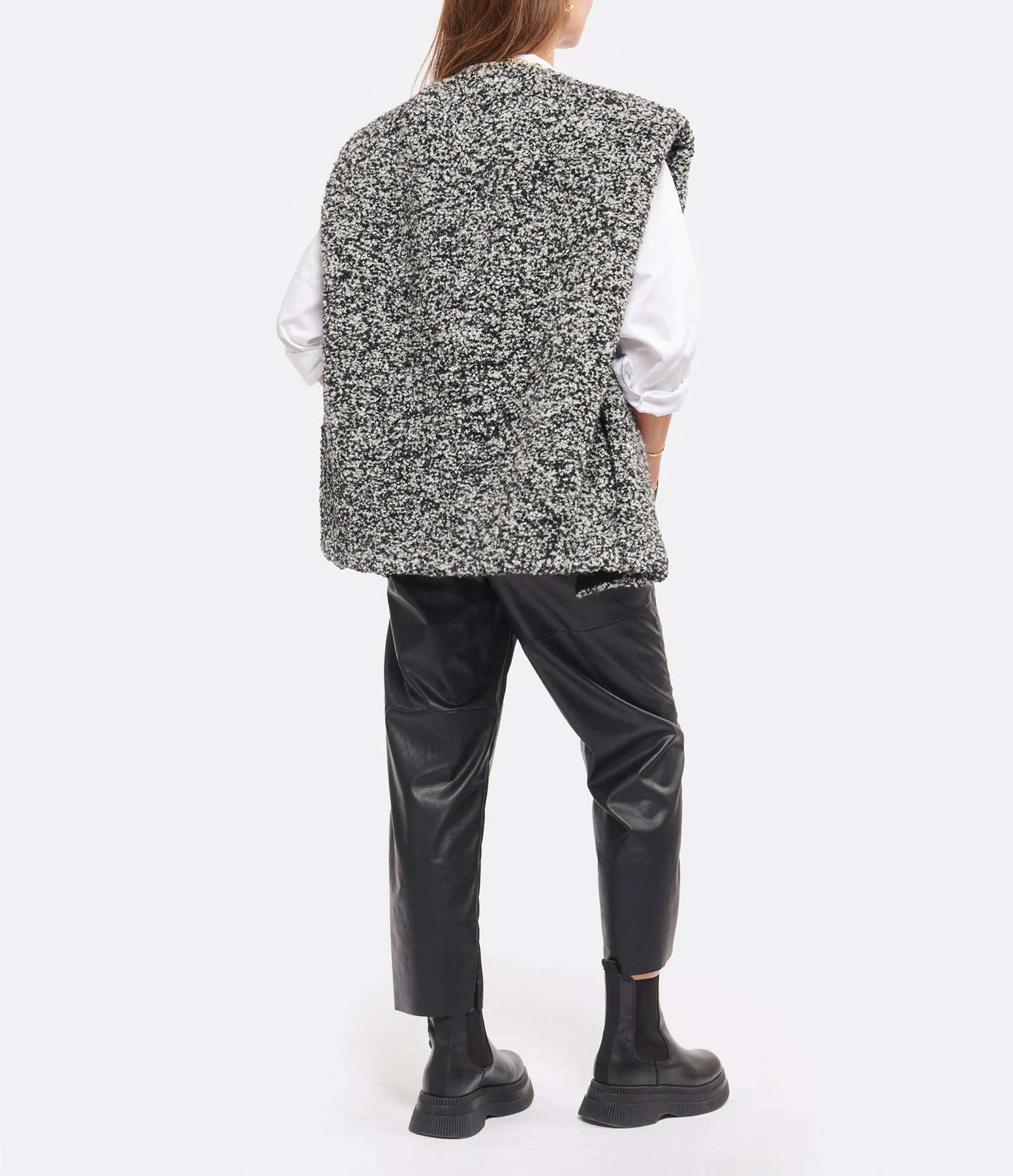 Meilleure affaire ???? ISABEL MARANT Veste Gwendalia Noir Écru ???? 5 Meilleure affaire ???? ISABEL MARANT Veste Gwendalia Noir Écru ???? – Image 5