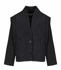 Top 10 ✨ ISABEL MARANT ÉTOILE Veste Drogo Laine Organique Anthracite ✔️