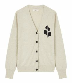 Vente flash ✨ ISABEL MARANT ÉTOILE Cardigan Karin Coton Gris Clair 🛒