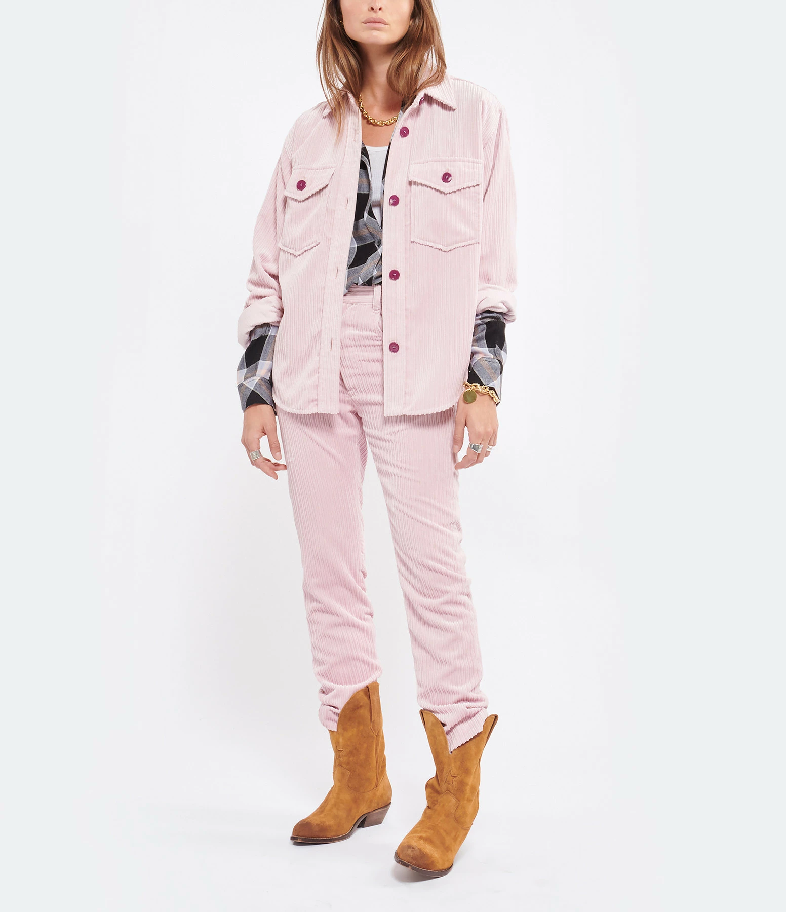 Meilleure vente ✨ ISABEL MARANT Veste Madiana Rose Clair ???? 3 Meilleure vente ✨ ISABEL MARANT Veste Madiana Rose Clair ???? – Image 3