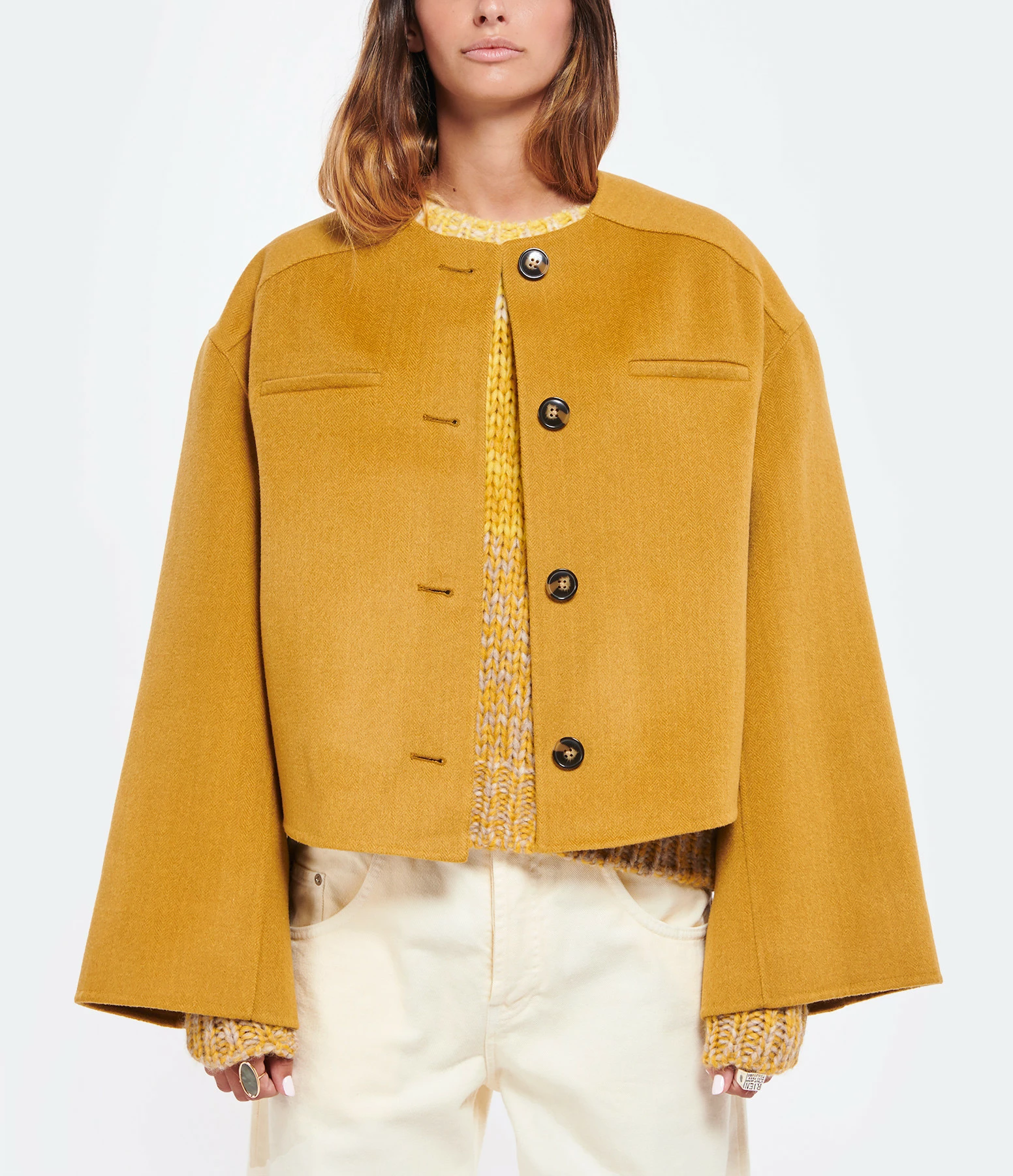 Top 10 ⌛ LOULOU STUDIO Manteau Aspo Court Laine Cachemire Camel ???? 3 Top 10 ⌛ LOULOU STUDIO Manteau Aspo Court Laine Cachemire Camel ???? – Image 3