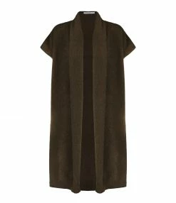 Coupon 😉 MAJESTIC FILATURES Gilet Raccoon Kaki 🛒