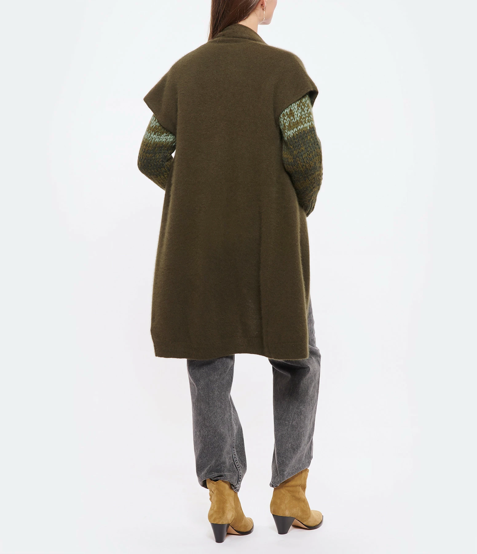 Coupon 😉 MAJESTIC FILATURES Gilet Raccoon Kaki 🛒 4 Coupon 😉 MAJESTIC FILATURES Gilet Raccoon Kaki 🛒 – Image 4