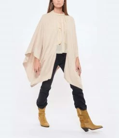Budget 🧨 MAJESTIC FILATURES Poncho Raccoon Beige ✔️ -BOUTIQUE MARGAUX LONNBERG unnamed file 632