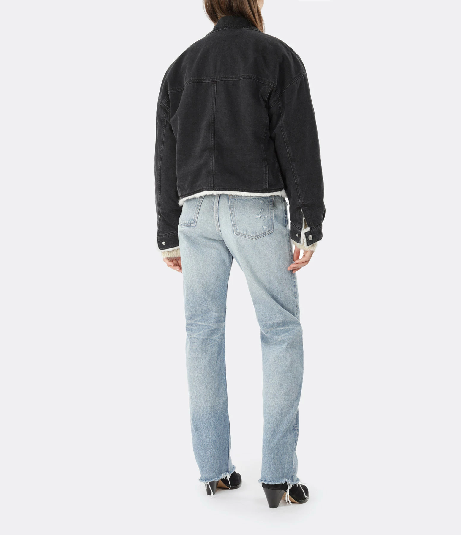 Meilleur prix 😍 ISABEL MARANT Veste Paoleta Coton Denim Noir 😀 5 Meilleur prix 😍 ISABEL MARANT Veste Paoleta Coton Denim Noir 😀 – Image 5