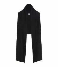 Meilleure vente ⭐ CT PLAGE Gilet Étole Raccon Noir ❤️