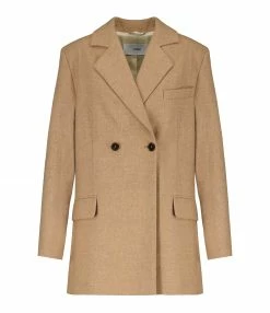 Sortie 🎉 CLOSED Veste Blazer Double Boutonnière Laine Beige 🌟