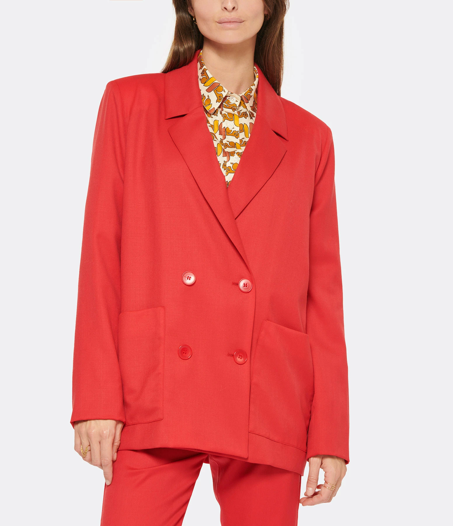 Le moins cher 🌟 MODETROTTER Veste Tailleur Mariana Thorens Laine Rouge ❤️ 3 Le moins cher 🌟 MODETROTTER Veste Tailleur Mariana Thorens Laine Rouge ❤️ – Image 3