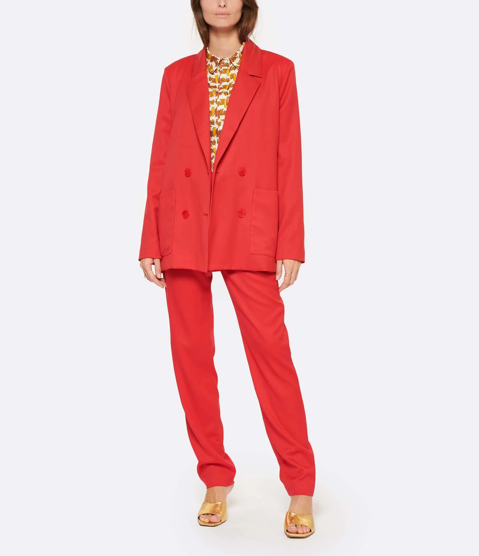 Le moins cher 🌟 MODETROTTER Veste Tailleur Mariana Thorens Laine Rouge ❤️ 4 Le moins cher 🌟 MODETROTTER Veste Tailleur Mariana Thorens Laine Rouge ❤️ – Image 4