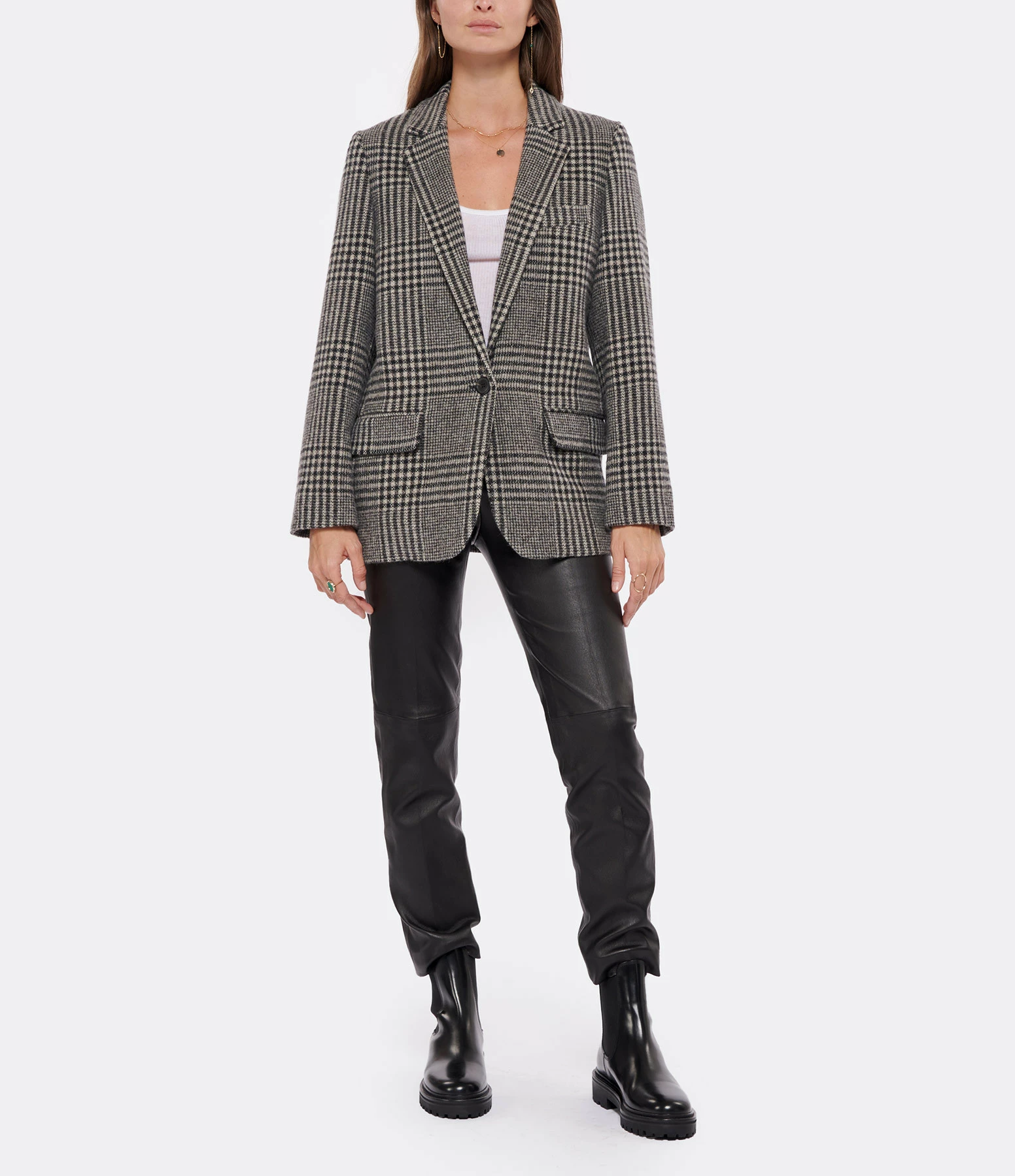Acheter 🔥 ISABEL MARANT ÉTOILE Veste Blazer Charlyne Laine Organique Écru Noir ❤️ 4 Acheter 🔥 ISABEL MARANT ÉTOILE Veste Blazer Charlyne Laine Organique Écru Noir ❤️ – Image 4