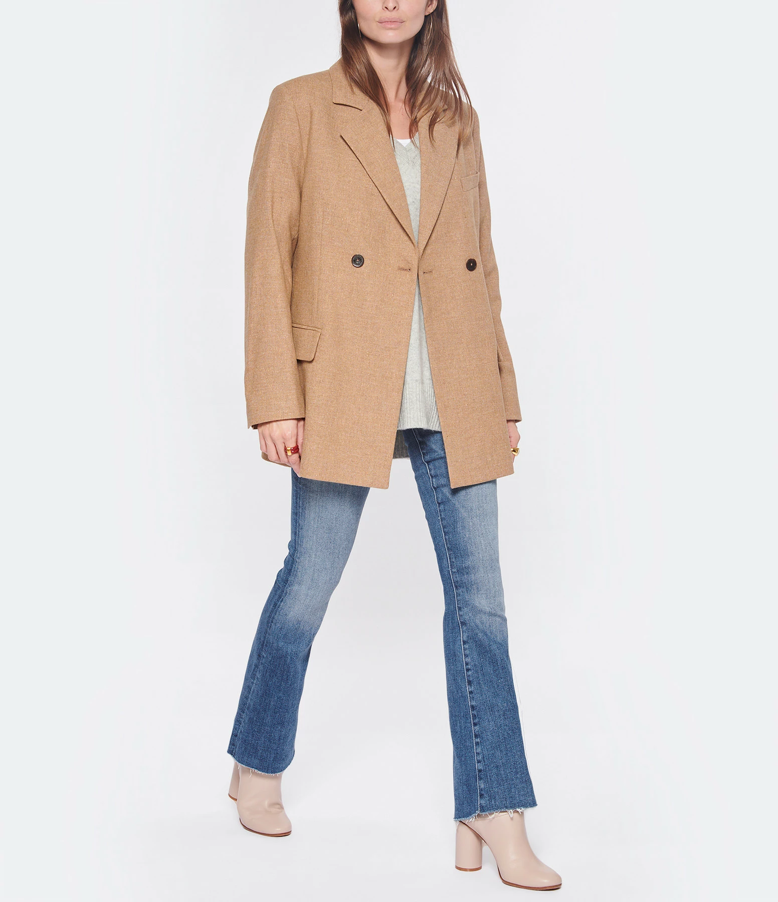 Sortie 🎉 CLOSED Veste Blazer Double Boutonnière Laine Beige 🌟 4 Sortie 🎉 CLOSED Veste Blazer Double Boutonnière Laine Beige 🌟 – Image 4