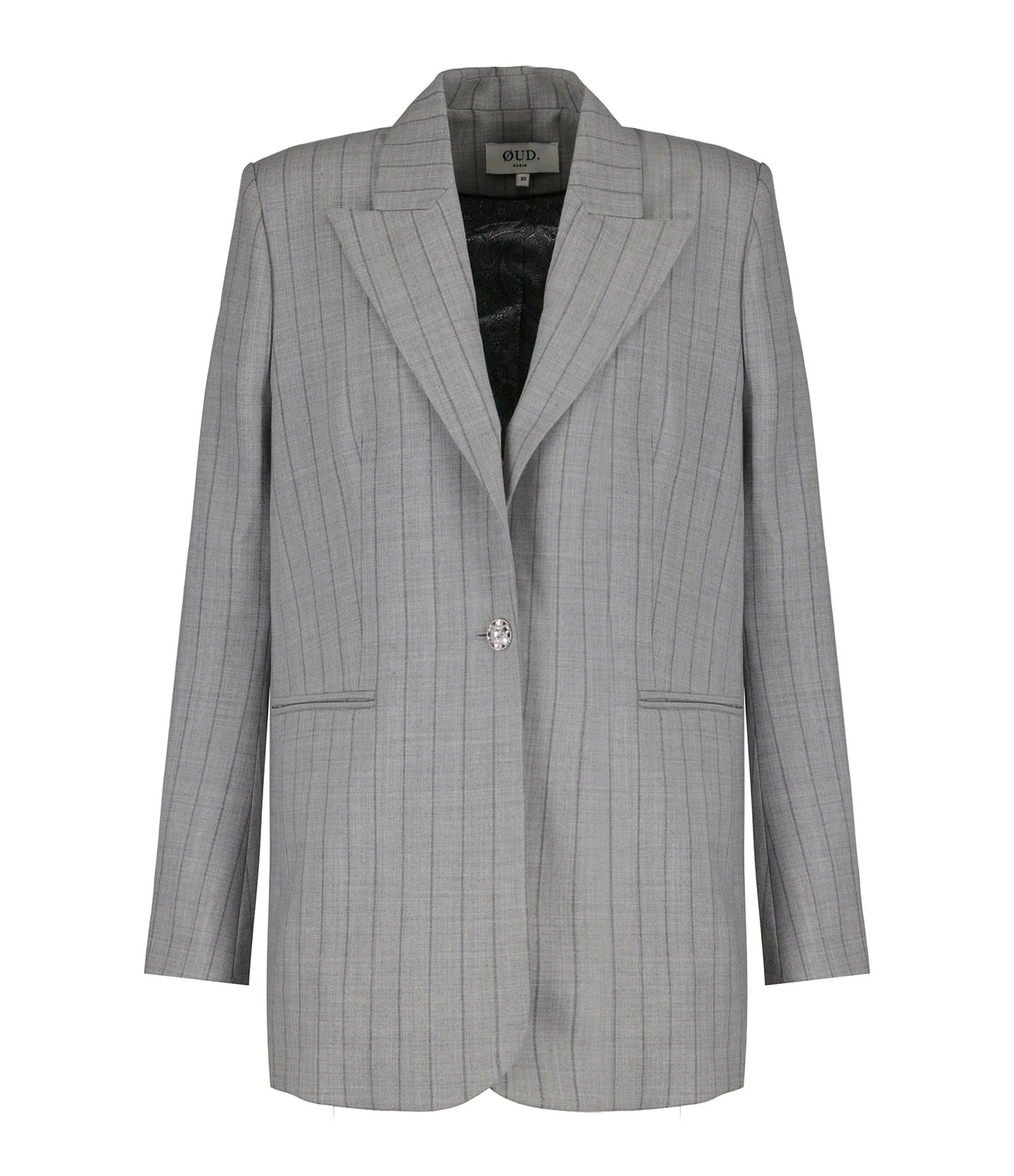 Meilleure vente 🧨 OUD Veste Blazer Sonia Laine Rayures Gris ✔️ 1 Meilleure vente 🧨 OUD Veste Blazer Sonia Laine Rayures Gris ✔️