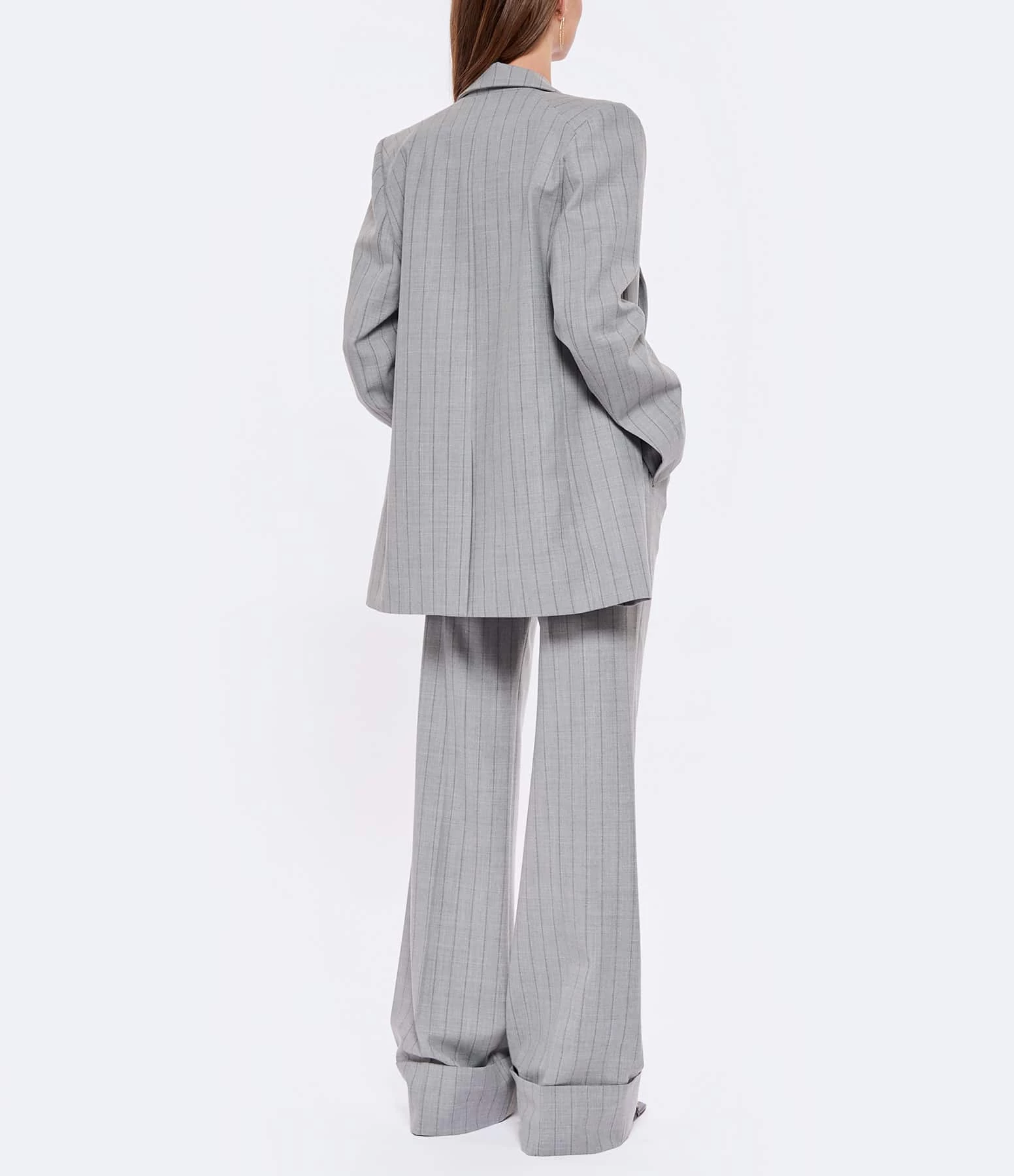 Meilleure vente 🧨 OUD Veste Blazer Sonia Laine Rayures Gris ✔️ 5 Meilleure vente 🧨 OUD Veste Blazer Sonia Laine Rayures Gris ✔️ – Image 5