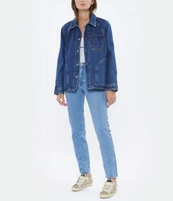 Bon marché ⌛ A.P.C. Veste Suzanne Coton Bleu Indigo Délavé 😀 -BOUTIQUE MARGAUX LONNBERG unnamed file 748
