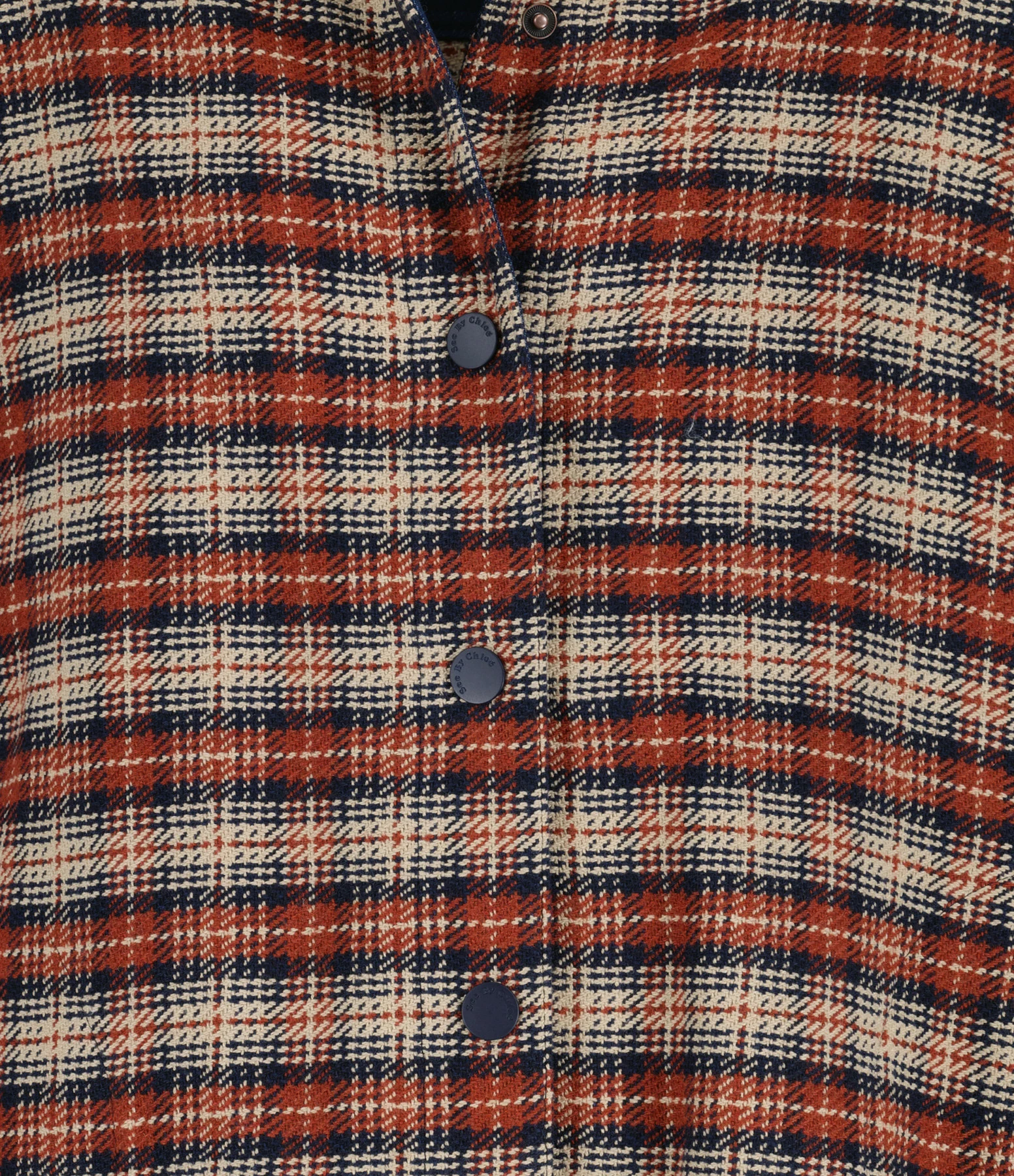 Acheter 👍 SEE BY CHLOE Veste Coton Carreaux Marron 🎁 2 Acheter 👍 SEE BY CHLOE Veste Coton Carreaux Marron 🎁 – Image 2